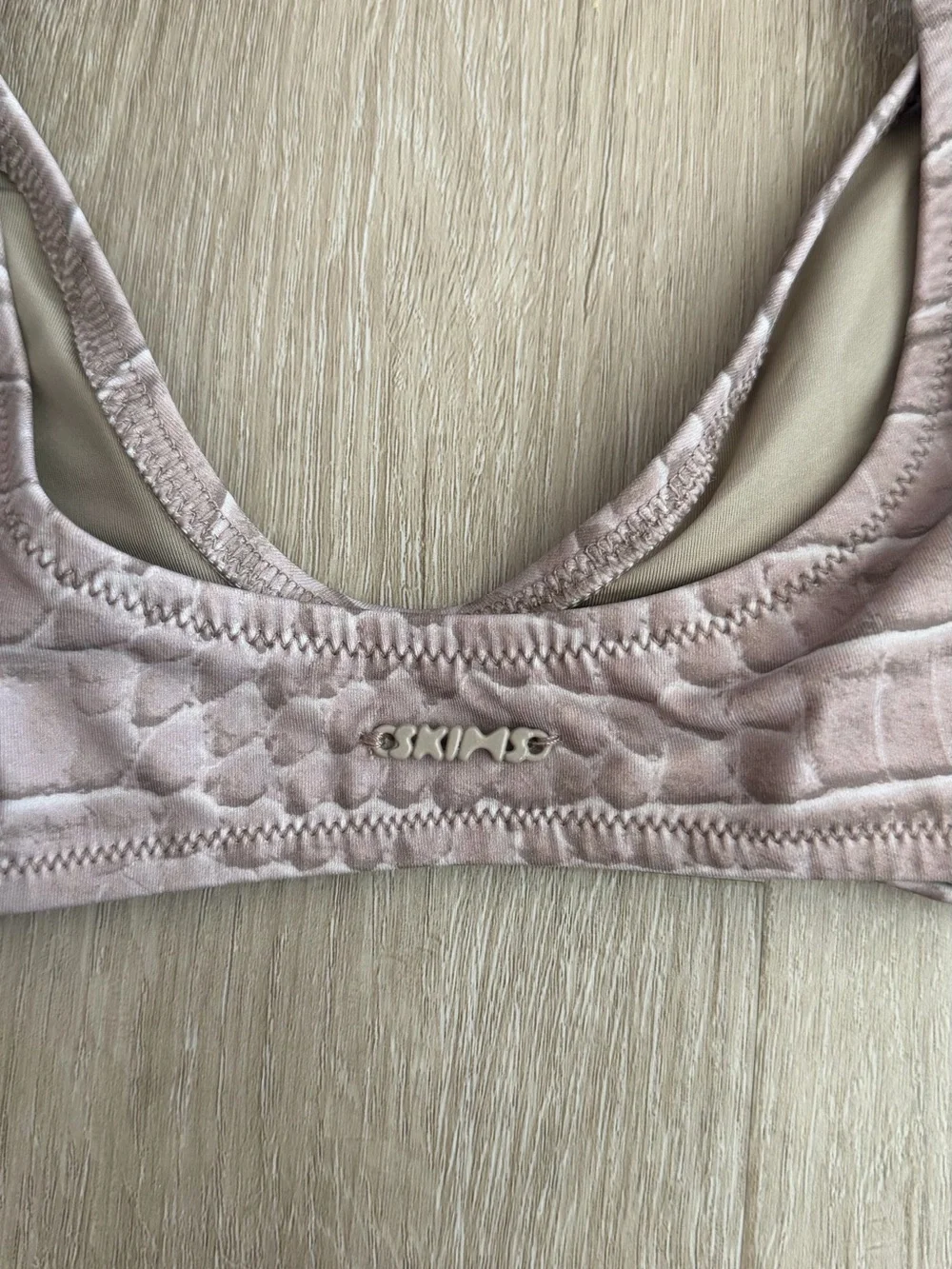 SKIMS Crocodile Bikini Top